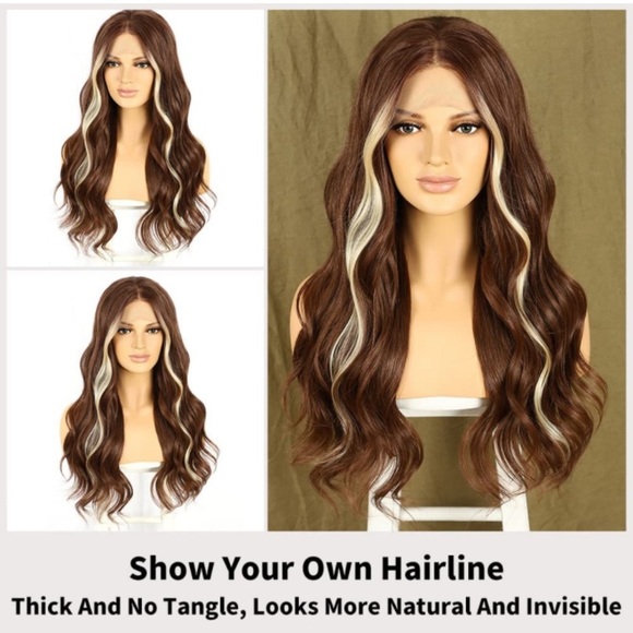 Brown Highlights Lace Wig